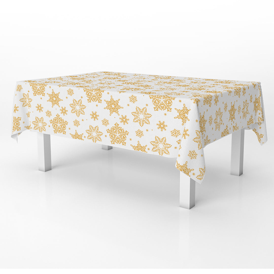 Table Cover the golden snowflake