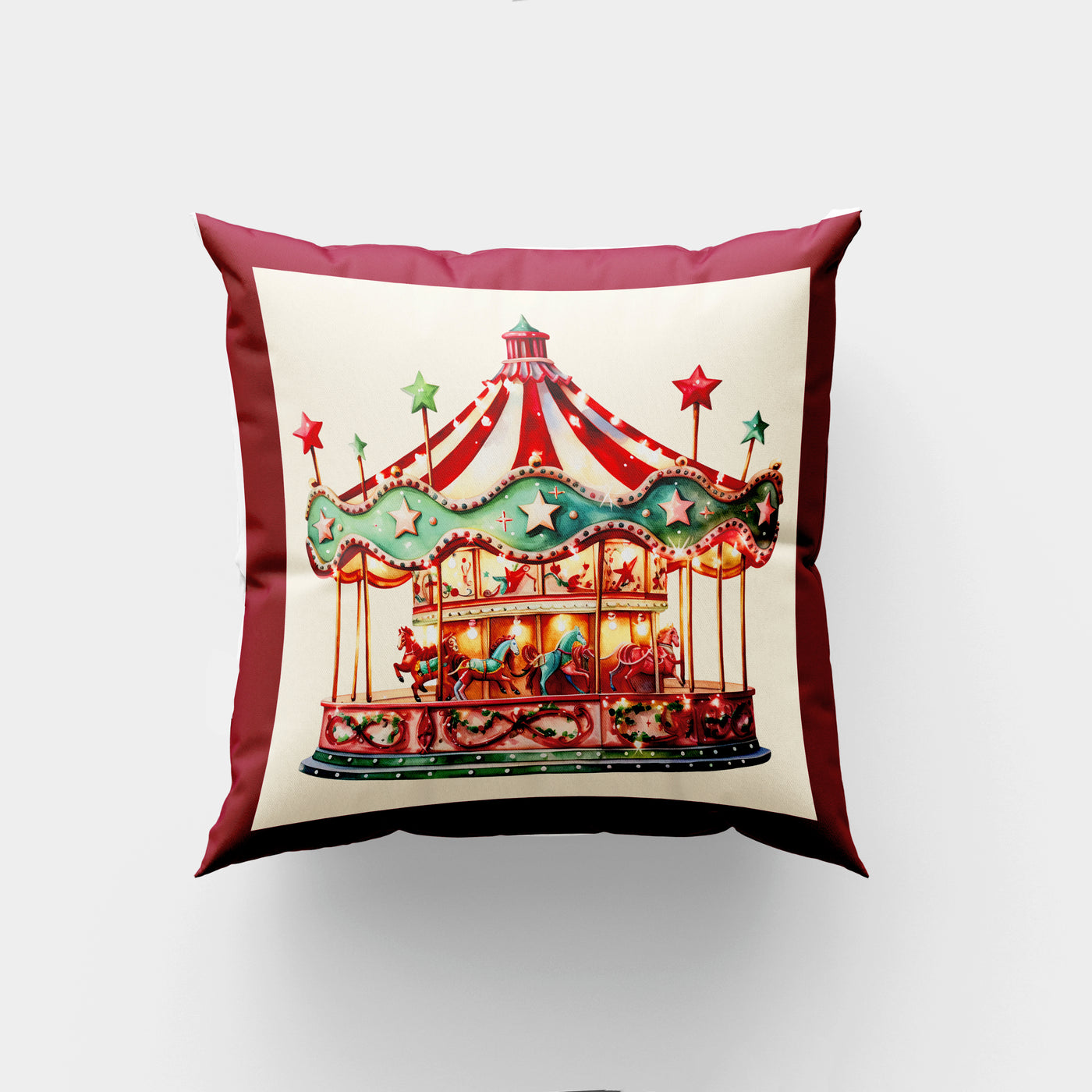 Cushion The Christmas Carousel