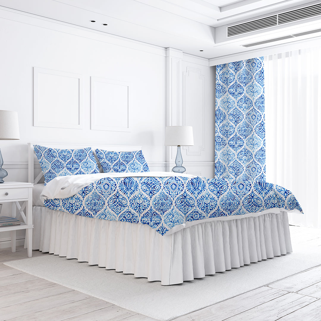 Duvet Damask Blue