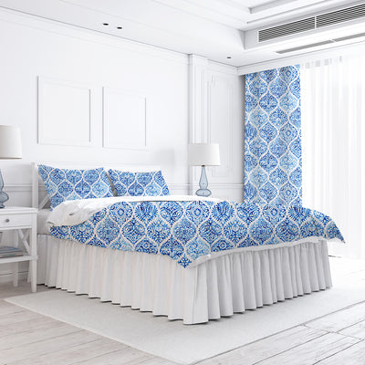 Duvet Damask Blue