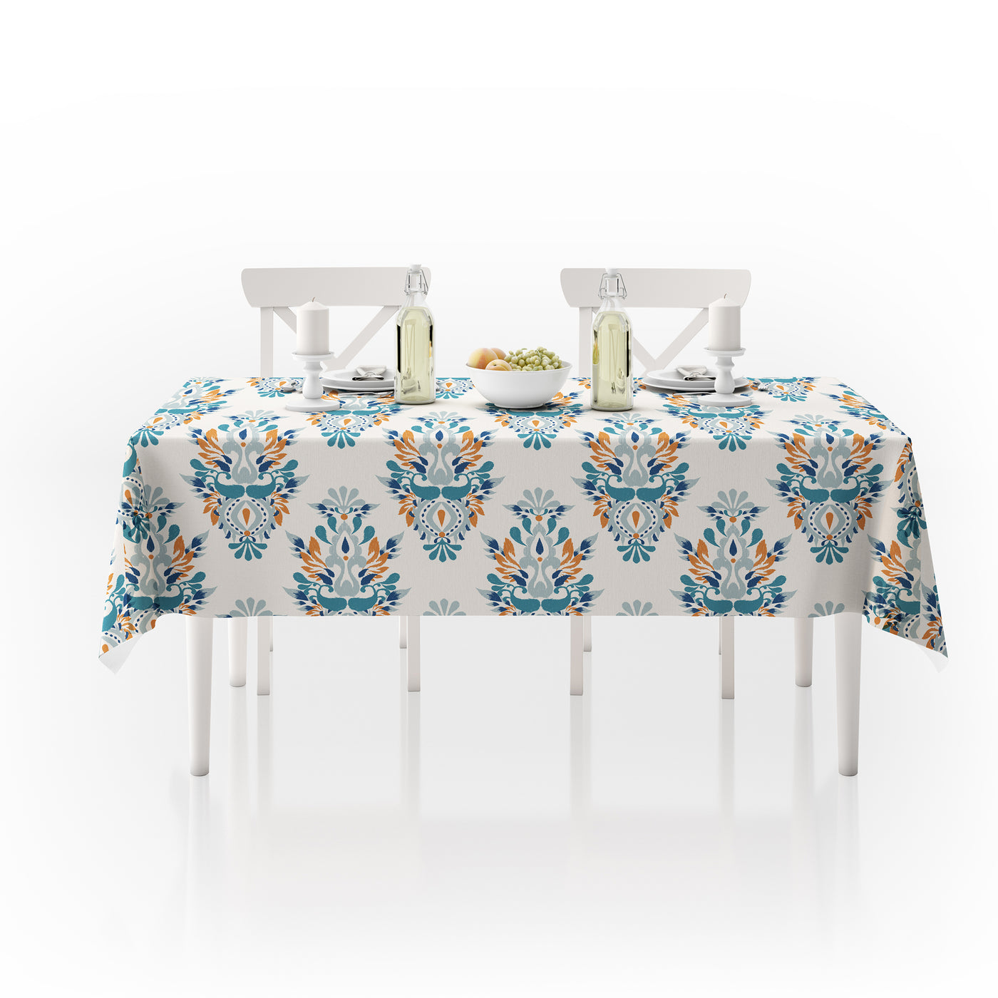 Waterproof tablecover Ikat