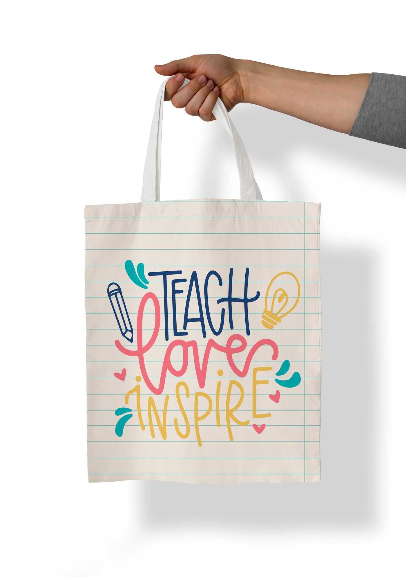 Tote Bag teach,love & inspire