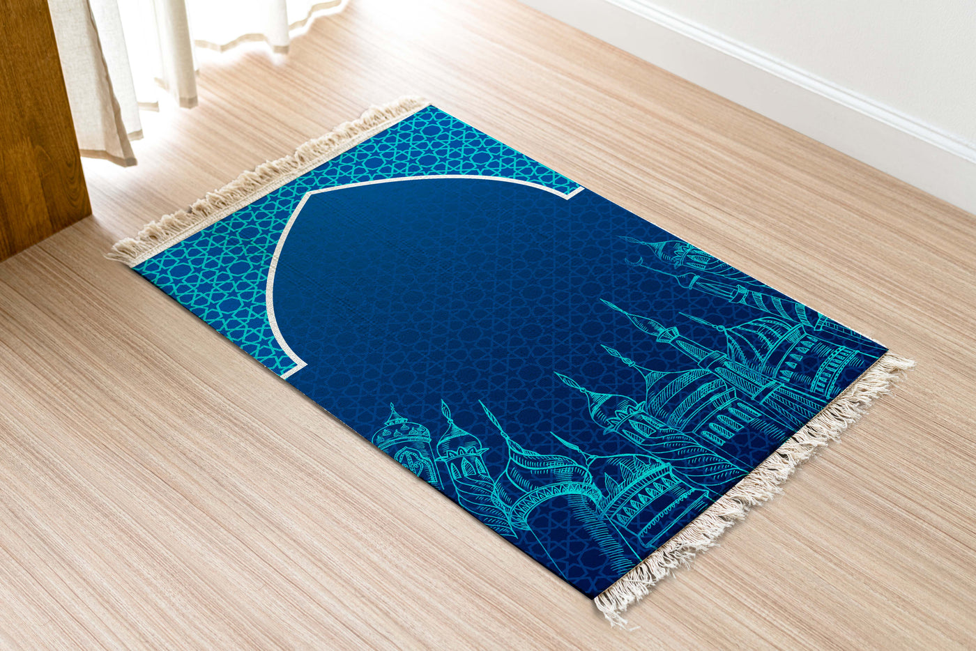 The 1000 minarate rug blue Prayer rug