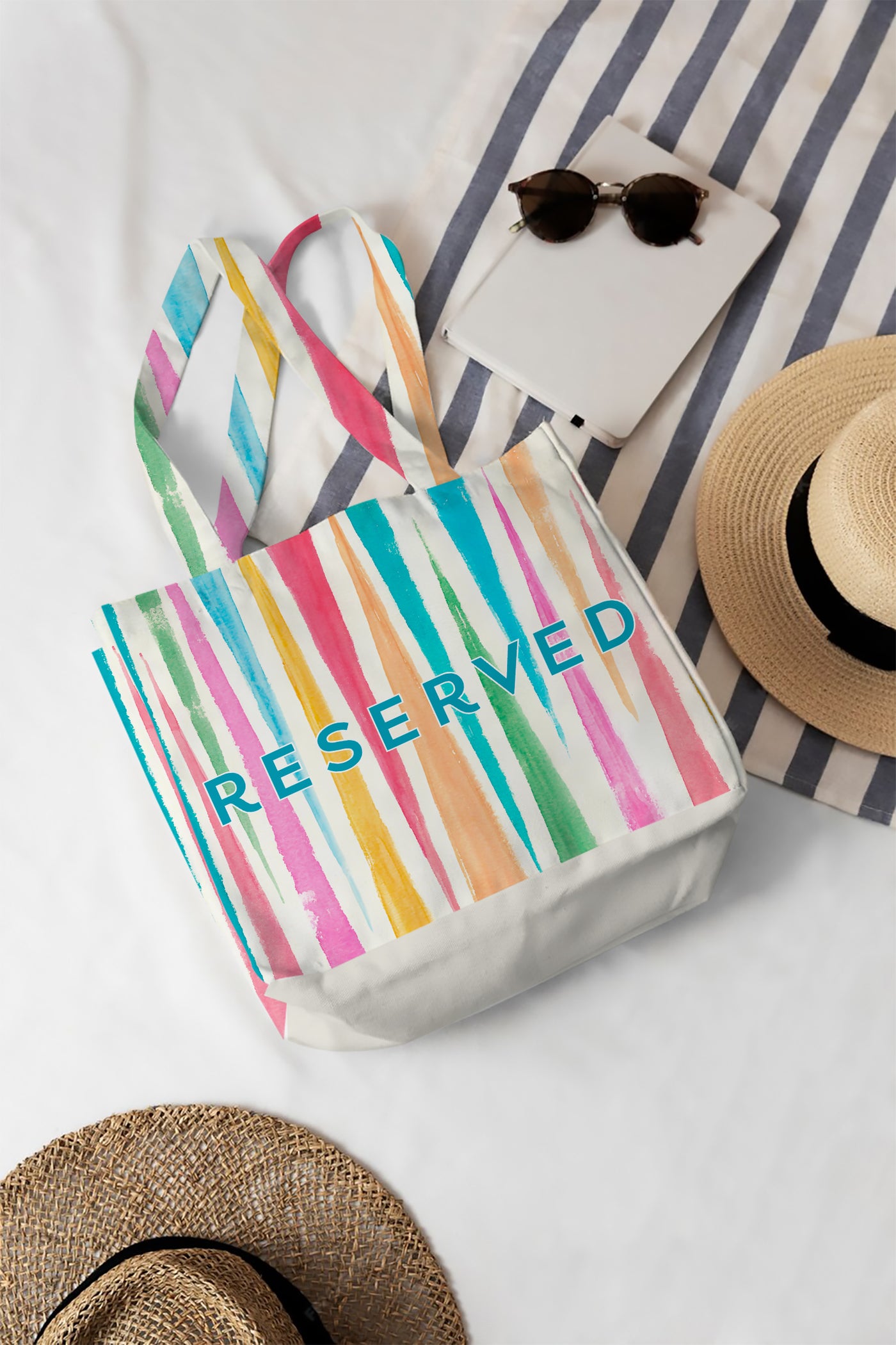 Beach Bag with caption Reserved