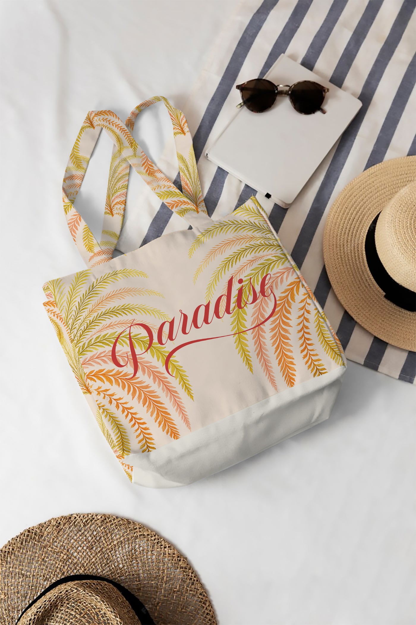 Beach Bag with caption paradise