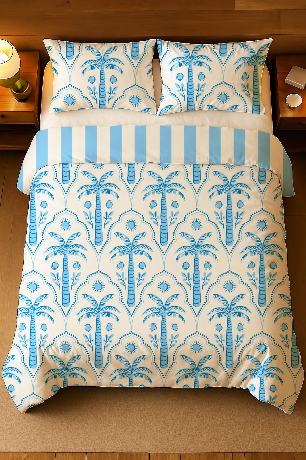 Blue palm Duvet
