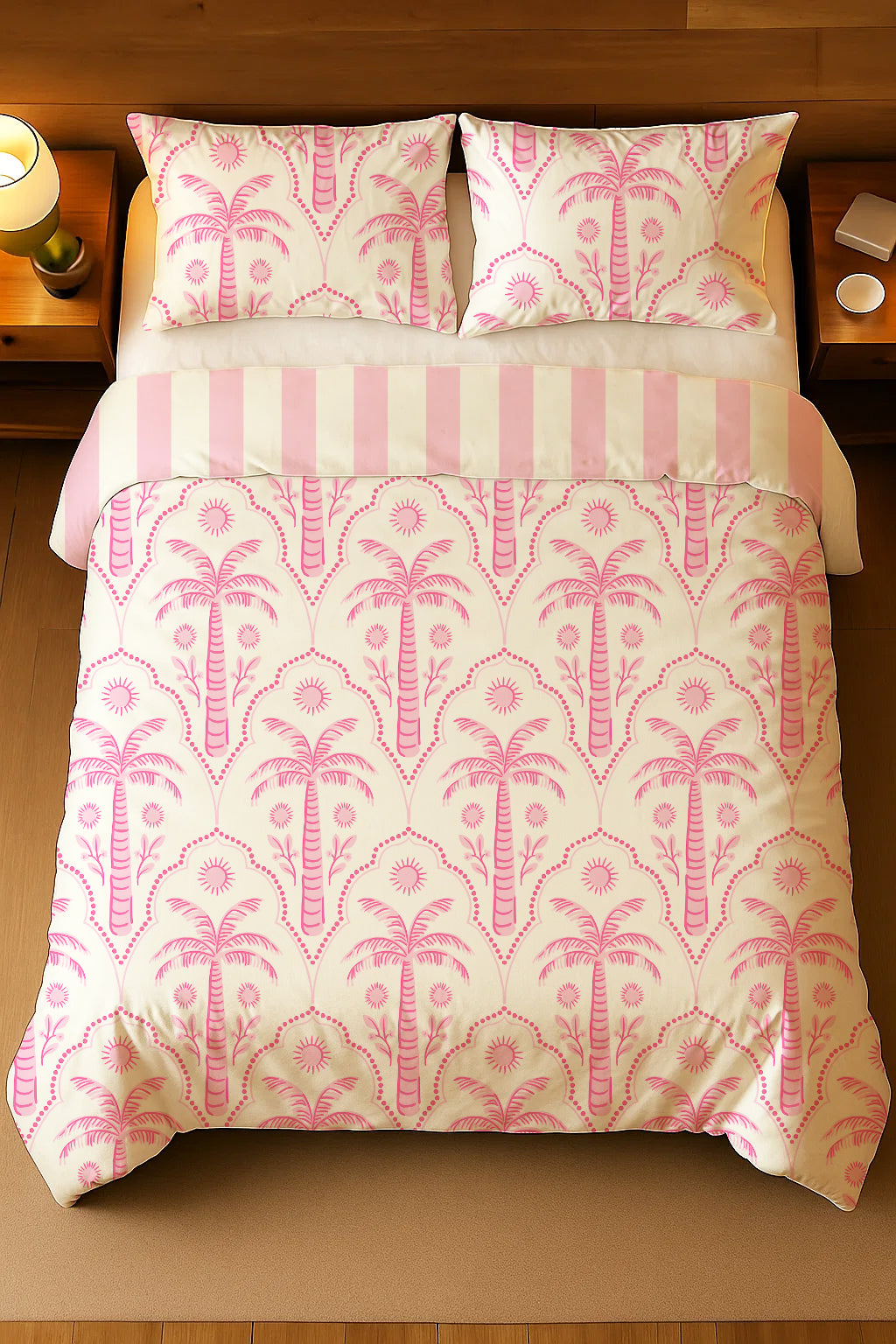 Pink palm Duvet