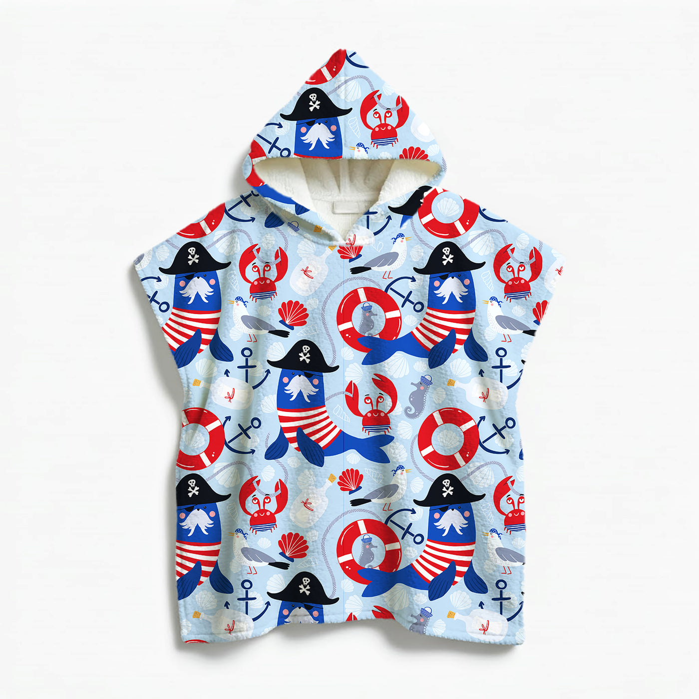 Kids Poncho Towel Pirates