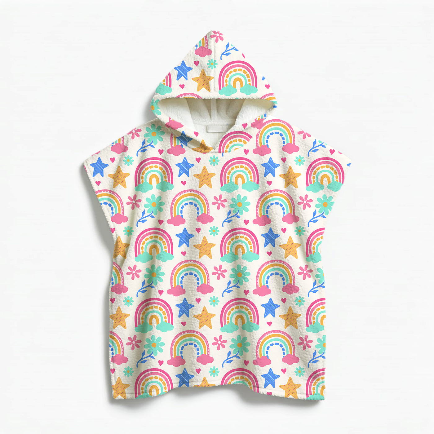 Kids Poncho Towel Rainbows