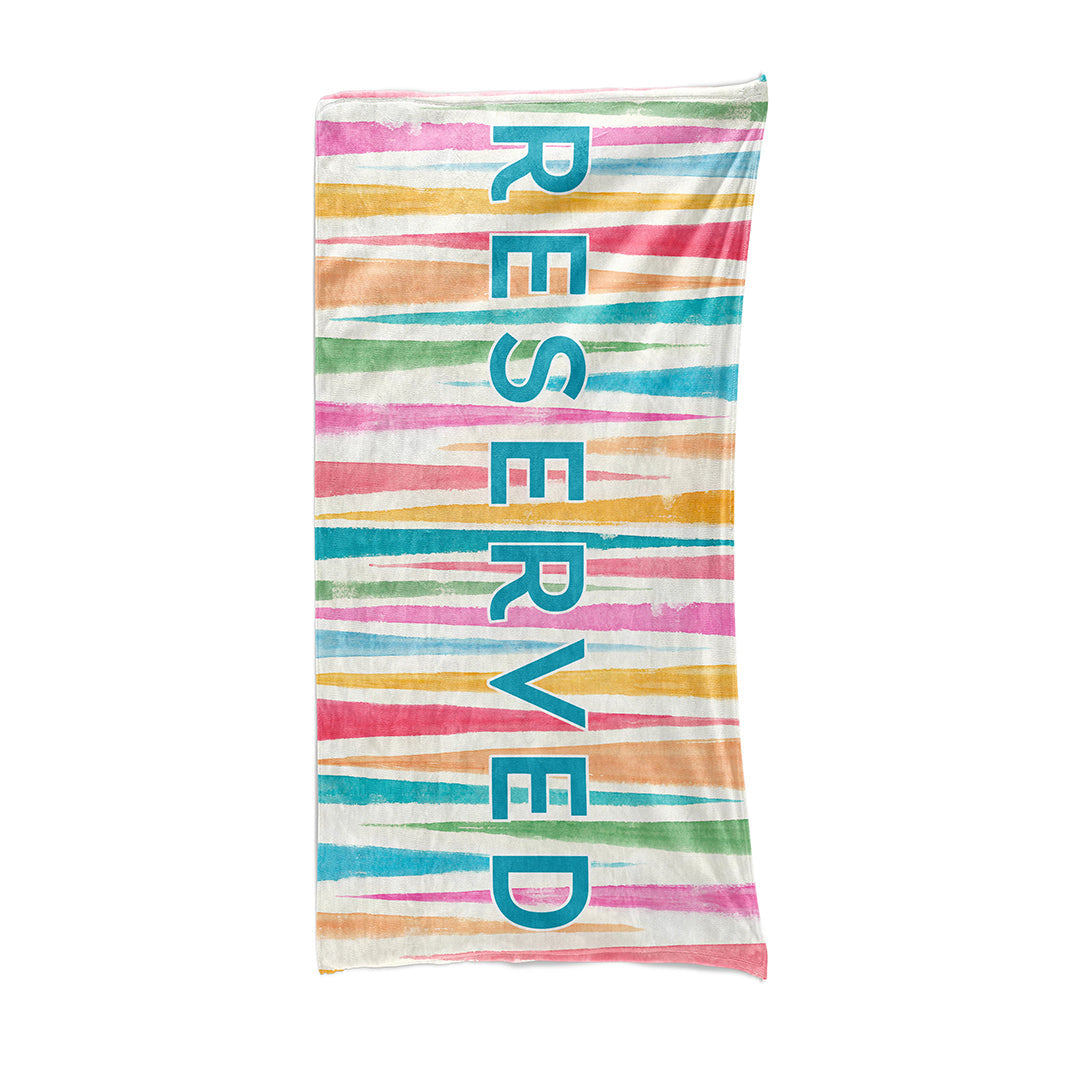 Beach Towel with caption Reserved