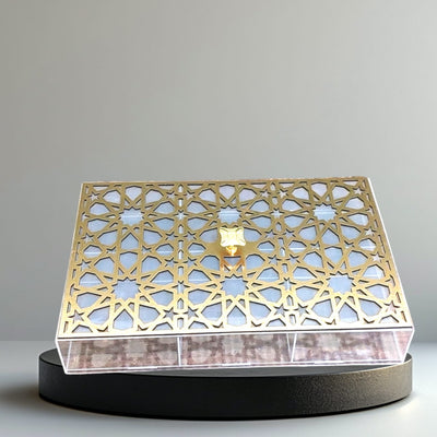 Khak box acrylic gold