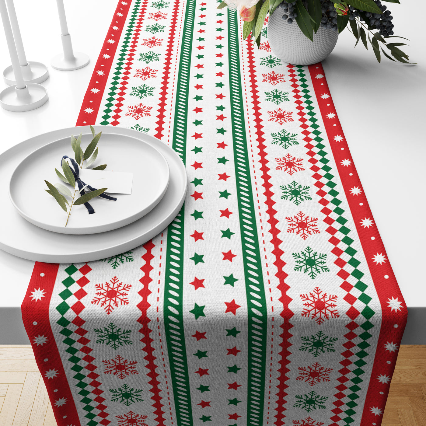 Runner Christmas Pattern