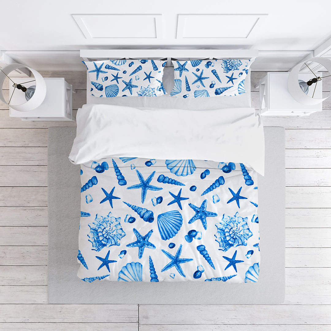 Light Duvet Blue Undersea Creatures