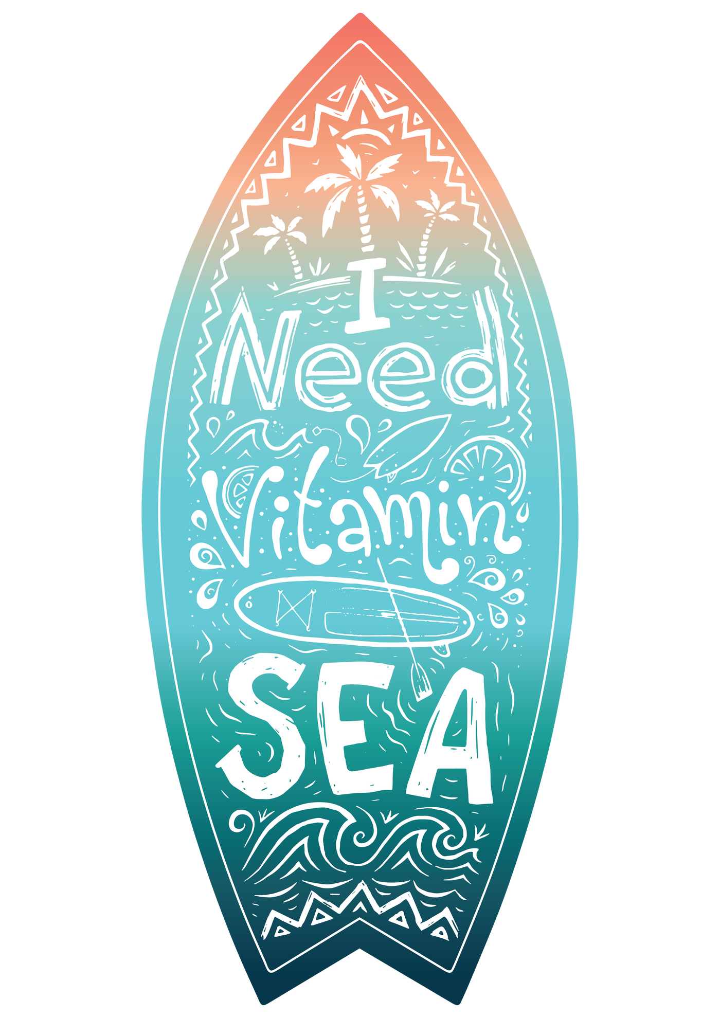 I Need Vitamin Sea Fridge Magnet