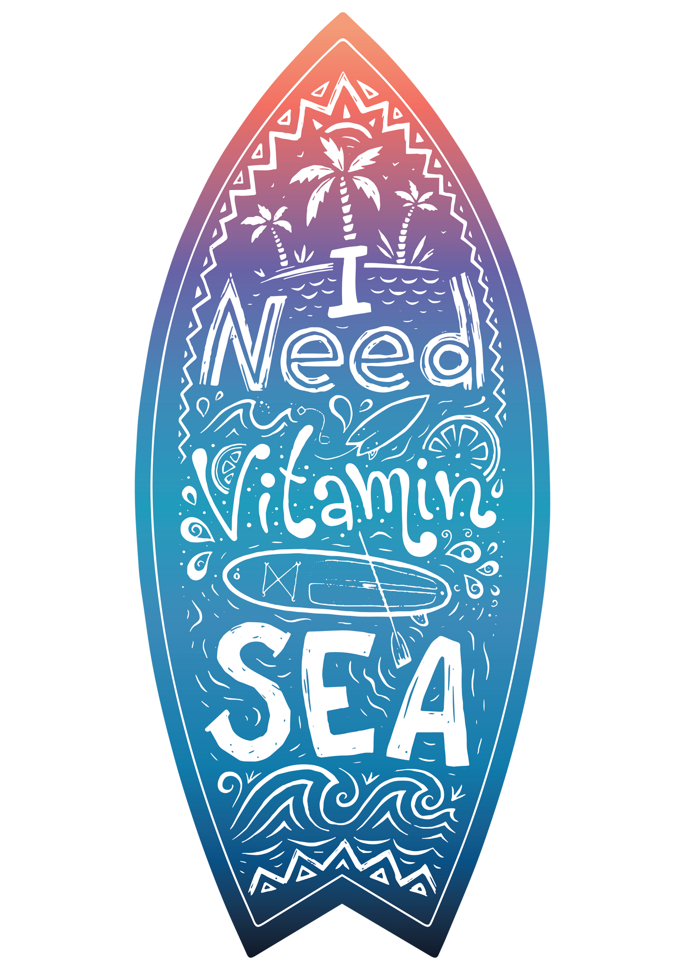 I Need Vitamin Sea Fridge Magnet