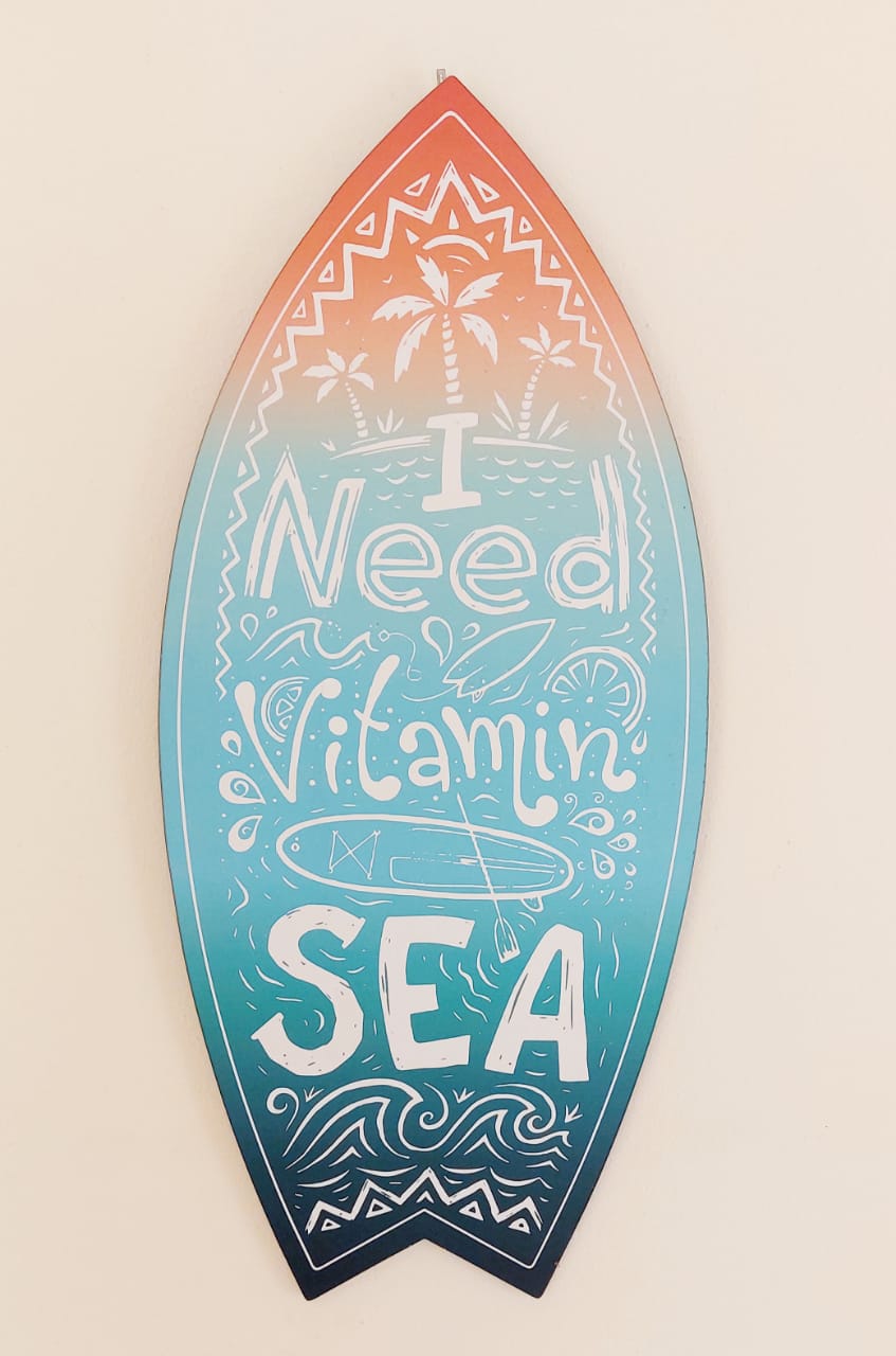 I Need Vitamin Sea Wooden Hanger A3