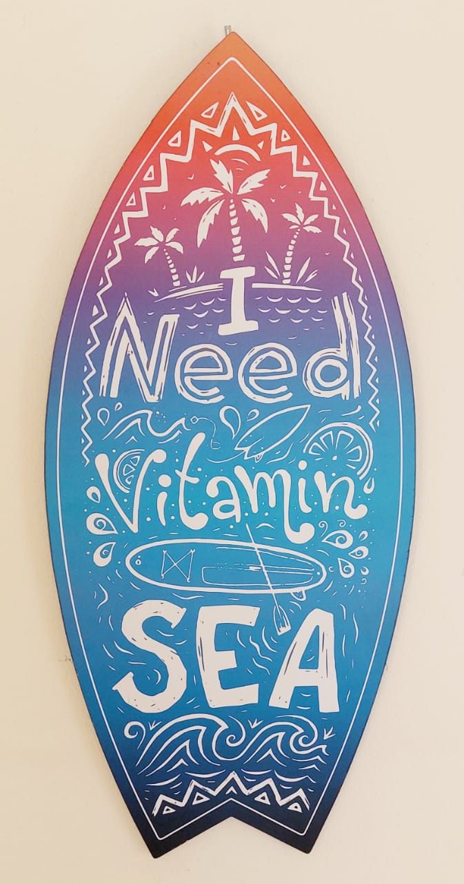 I Need Vitamin Sea Wooden Hanger A3