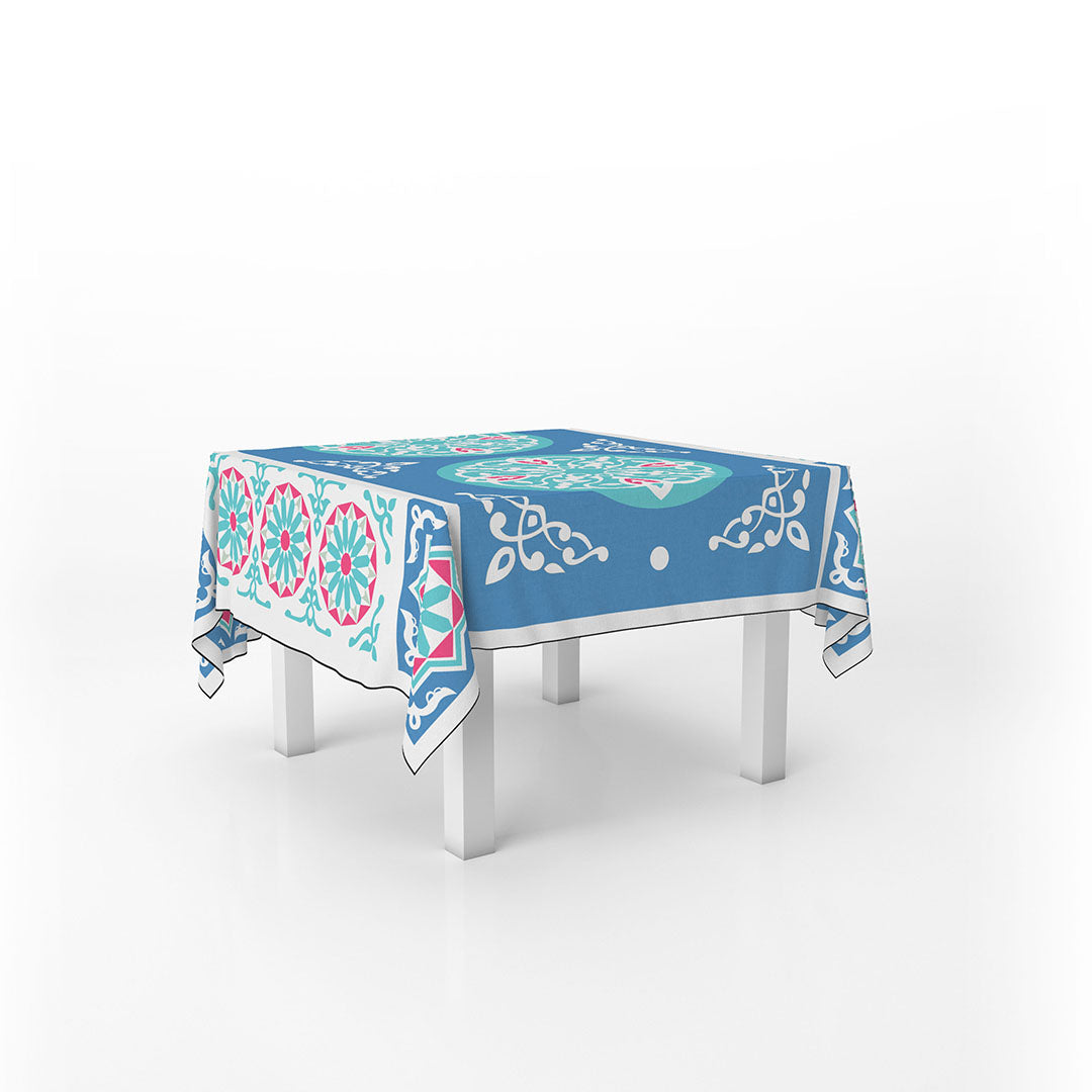 Squared Table Cover Khaymya Blue
