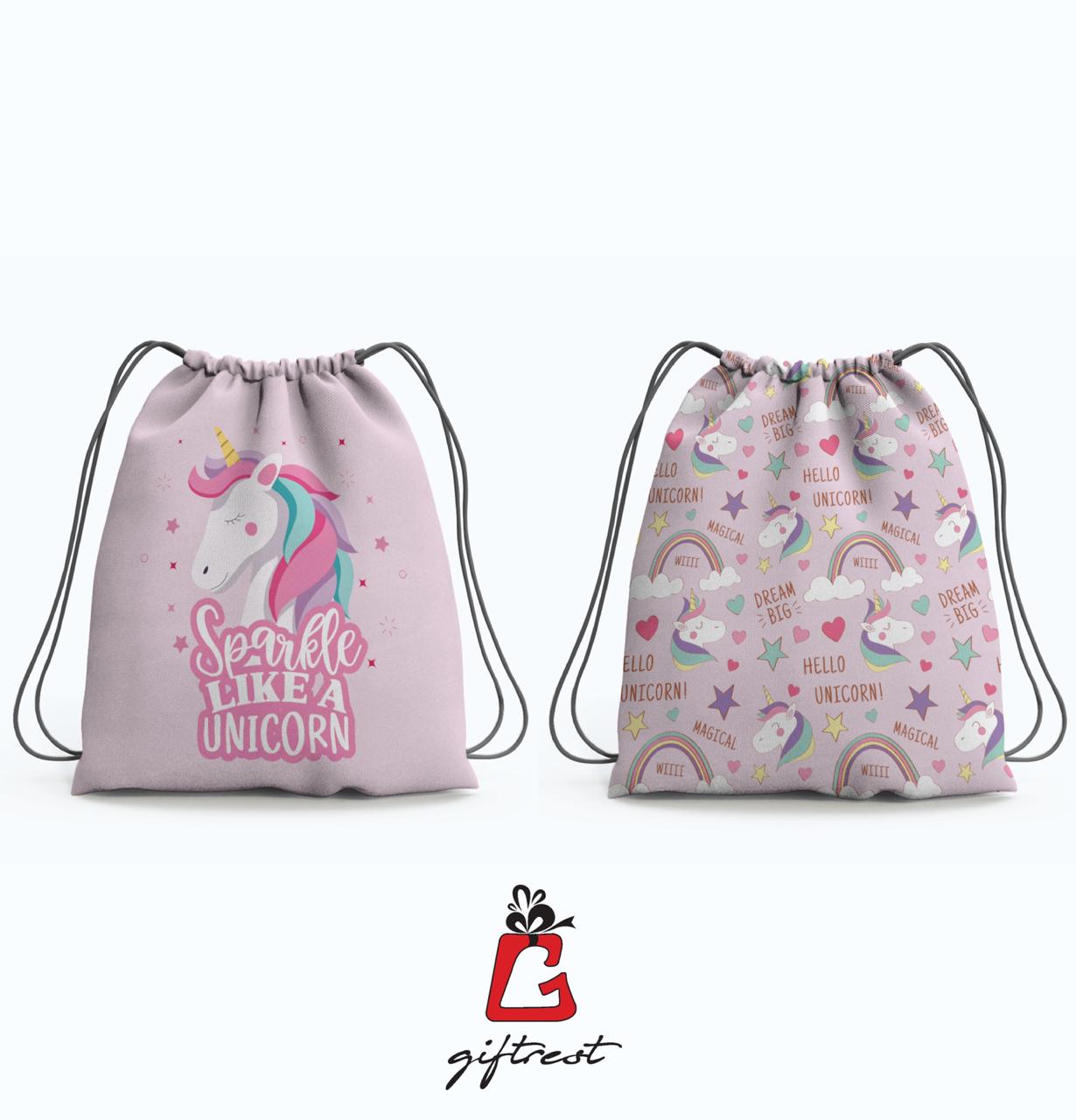 Draw String Bag Unicorn Sparkles