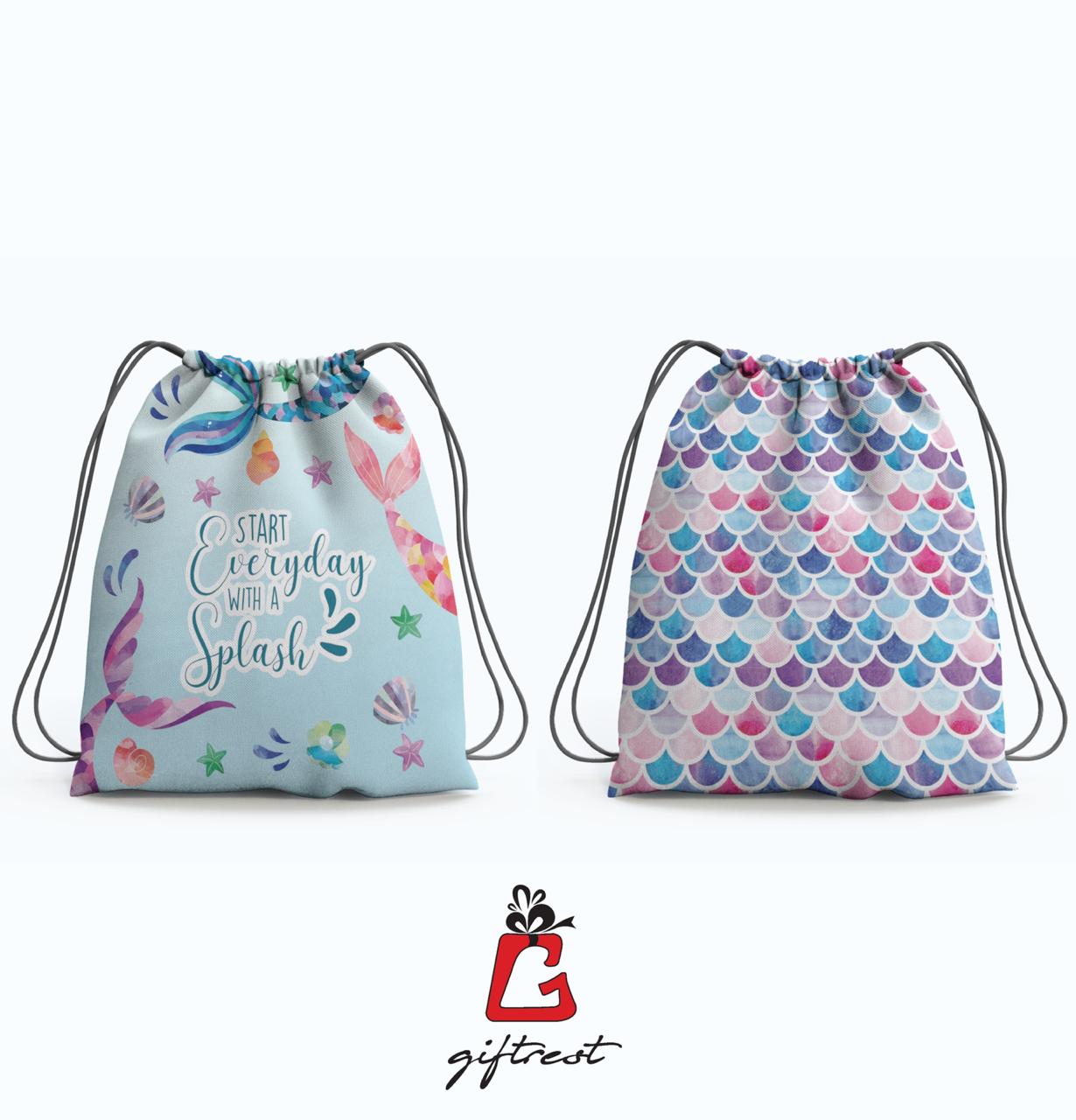 Draw String Bag Mermaid Splash