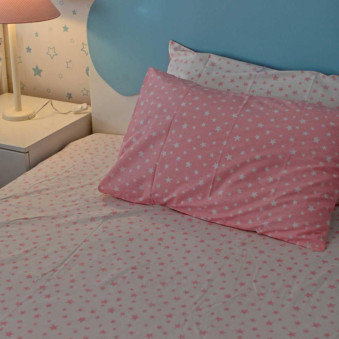 Fitted Sheet Twinkle Twinkle Pink