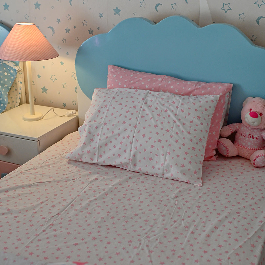 Fitted Sheet Twinkle Twinkle Pink