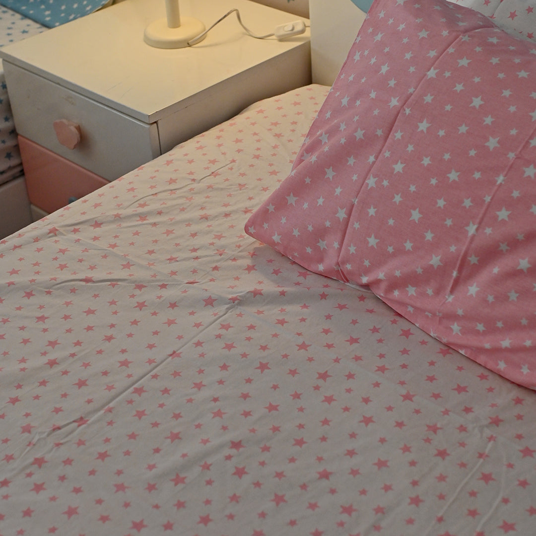 Fitted Sheet Twinkle Twinkle Pink