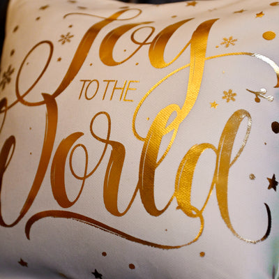 Cushion Joy To The World Gold