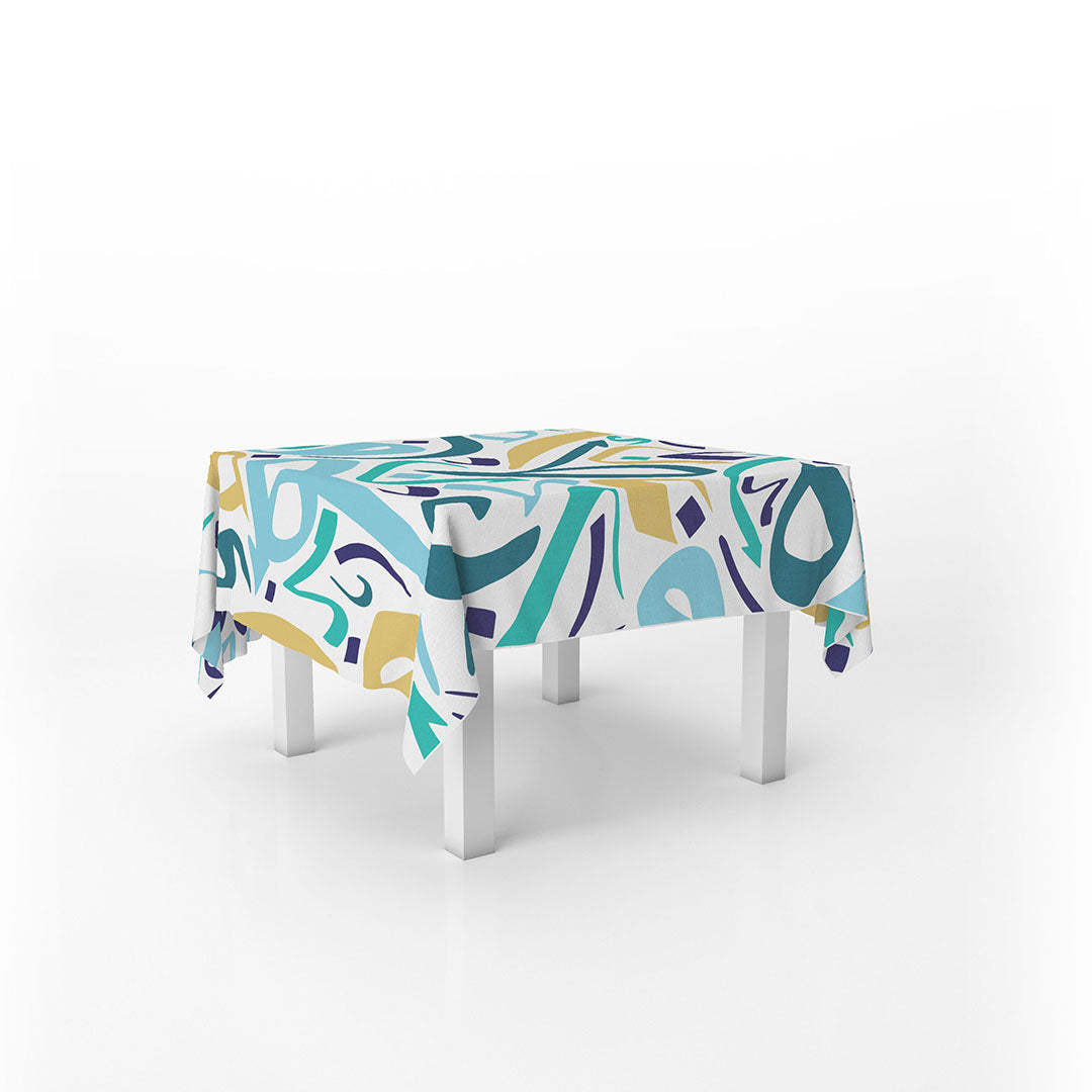 Square Table Cover Arabic Caligraphy