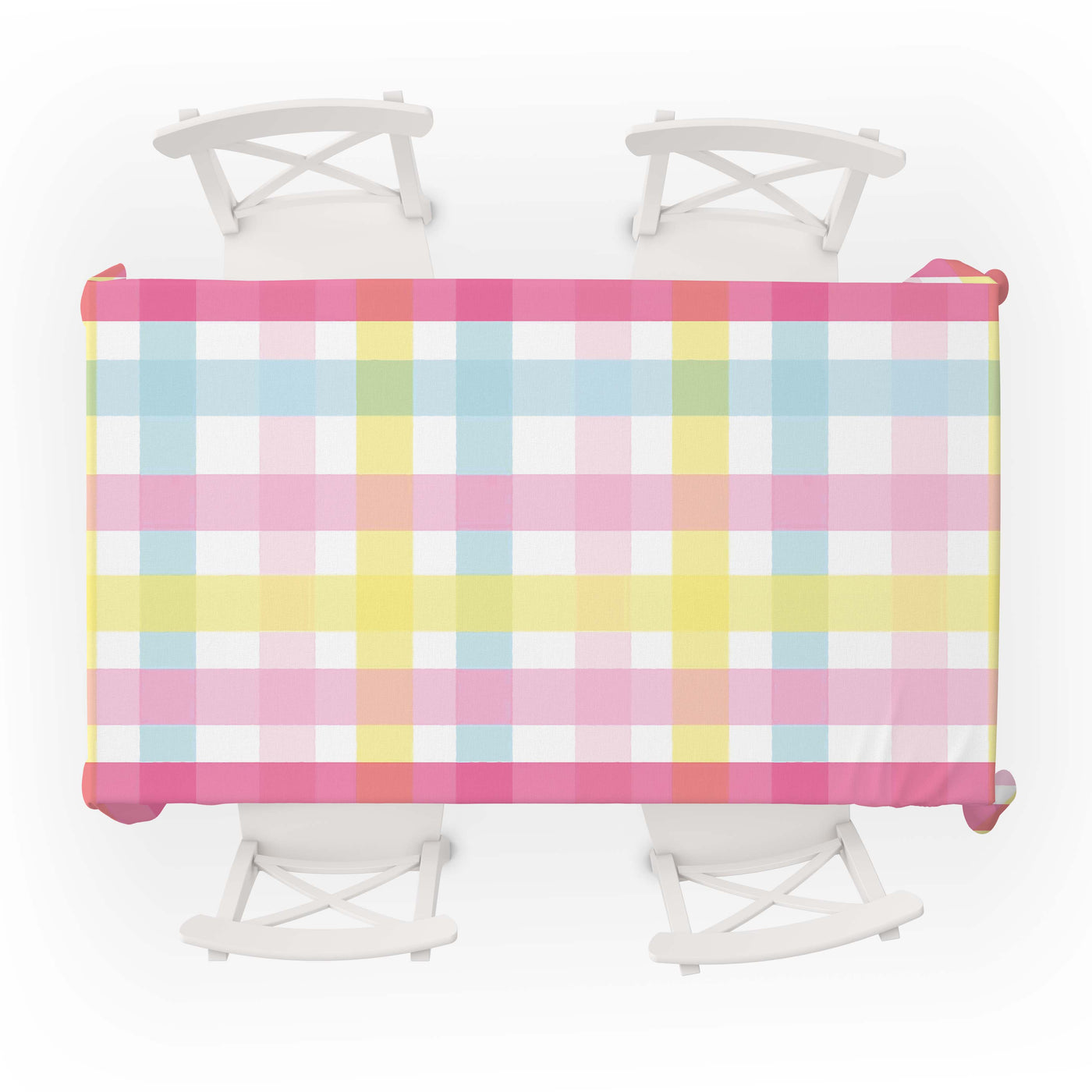 Pastle Checkered Table Cover